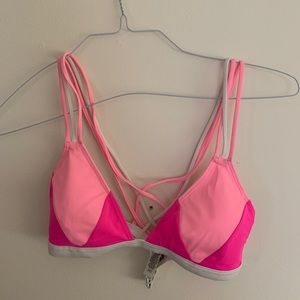 PINK 3-Strap Bikini Top